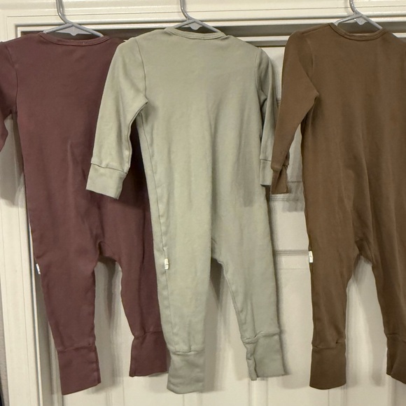 Bundle of 3 Jamie Kay Pajama Rompers - Picture 2 of 3